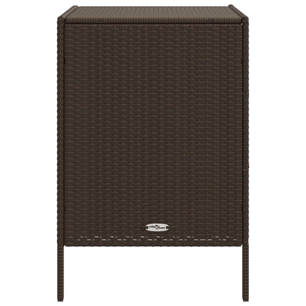 Gartenschrank Braun 55x59x80 cm Poly Rattan