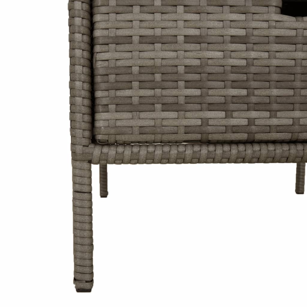 Gartenschrank Grau 55x59x80 cm Poly Rattan