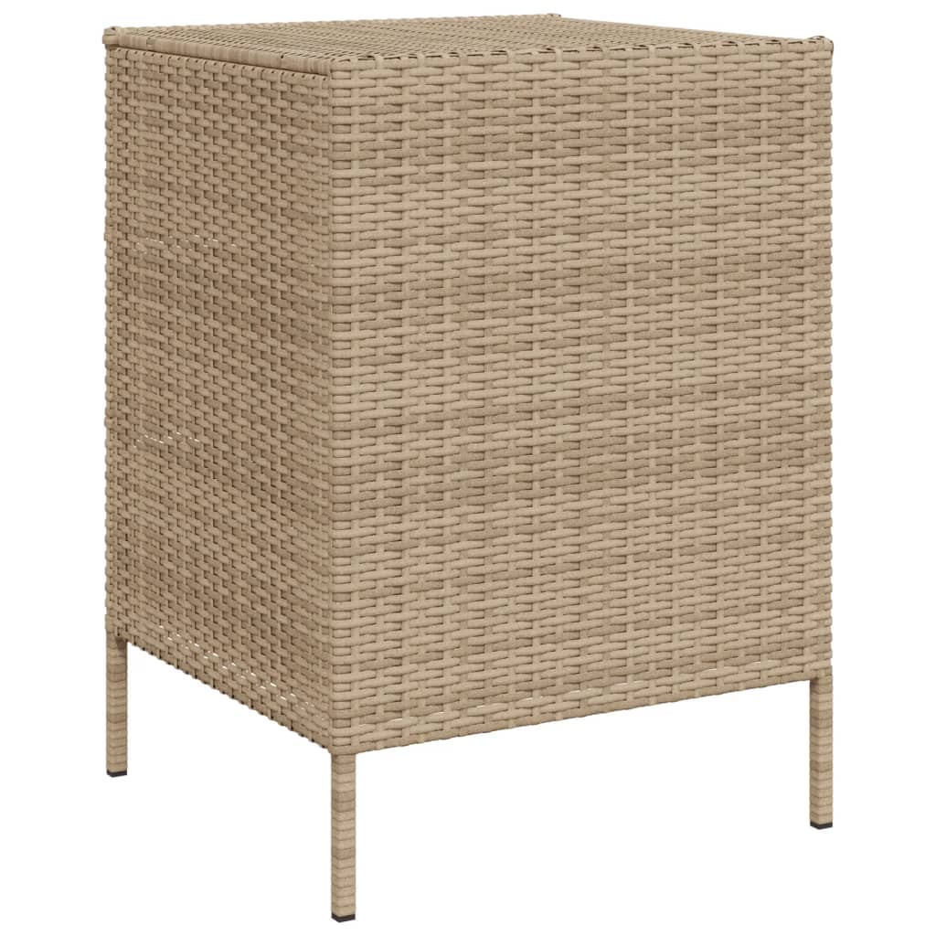 Gartenschrank Beige 55x59x80 cm Poly Rattan