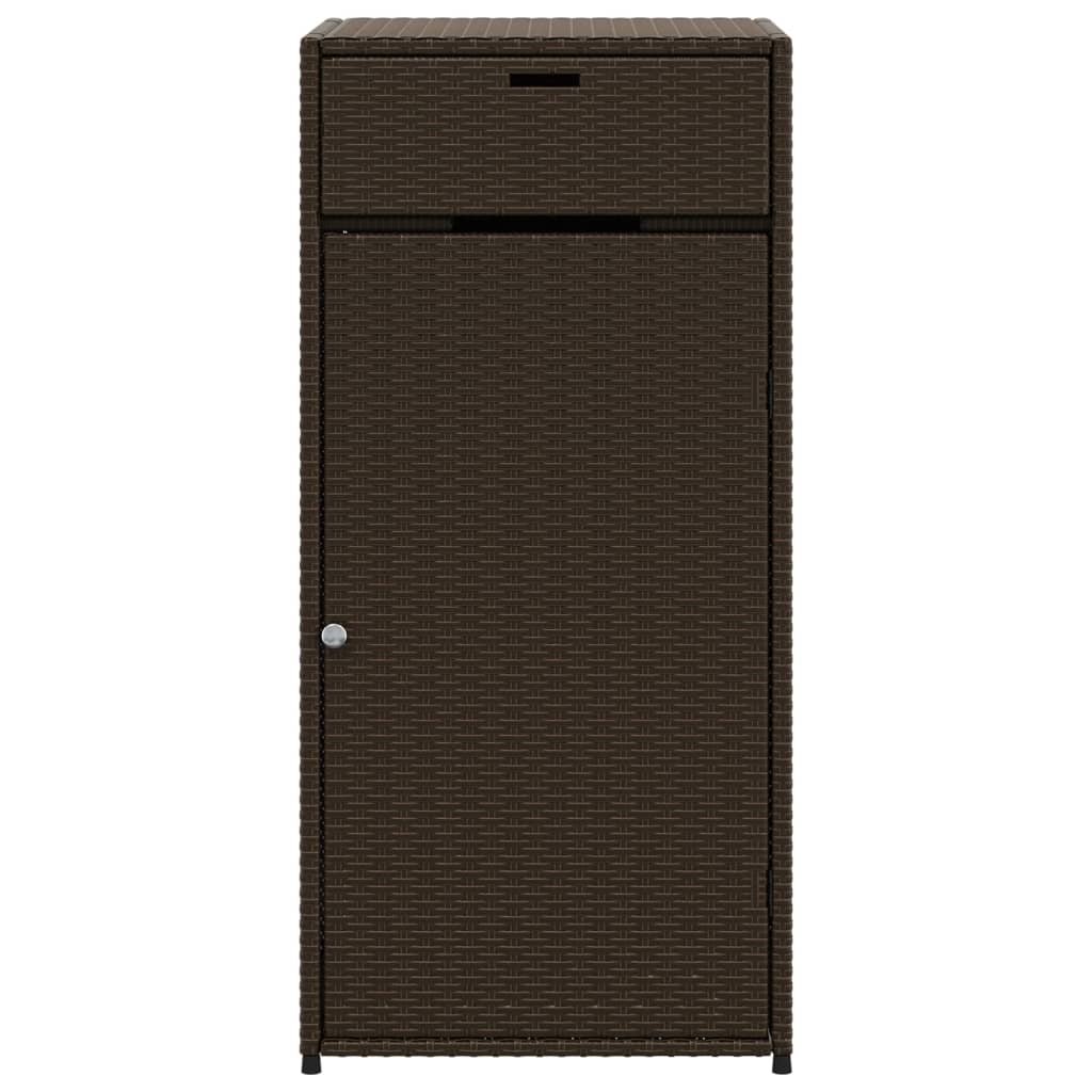 Gartenschrank Braun 55x55x111 cm Poly Rattan