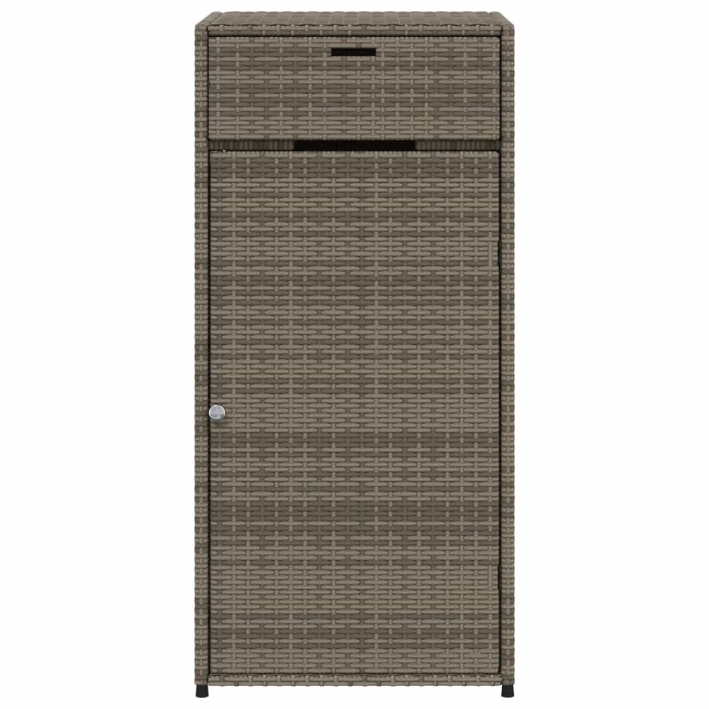 Gartenschrank Grau 55x55x111 cm Poly Rattan