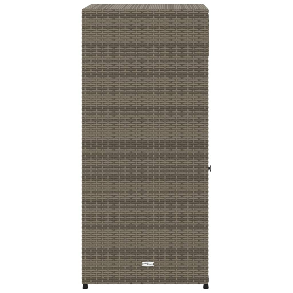 Gartenschrank Grau 55x55x111 cm Poly Rattan