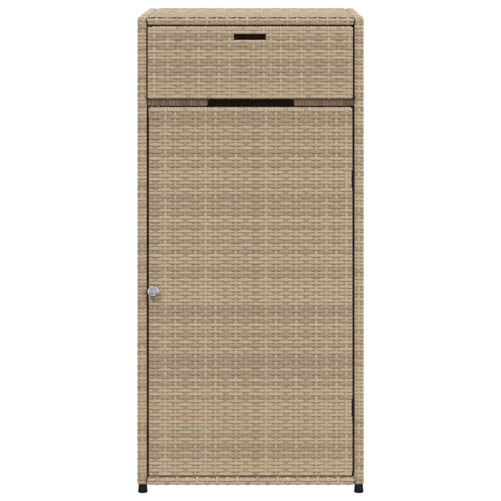 Gartenschrank Beige 55x55x111 cm Poly Rattan