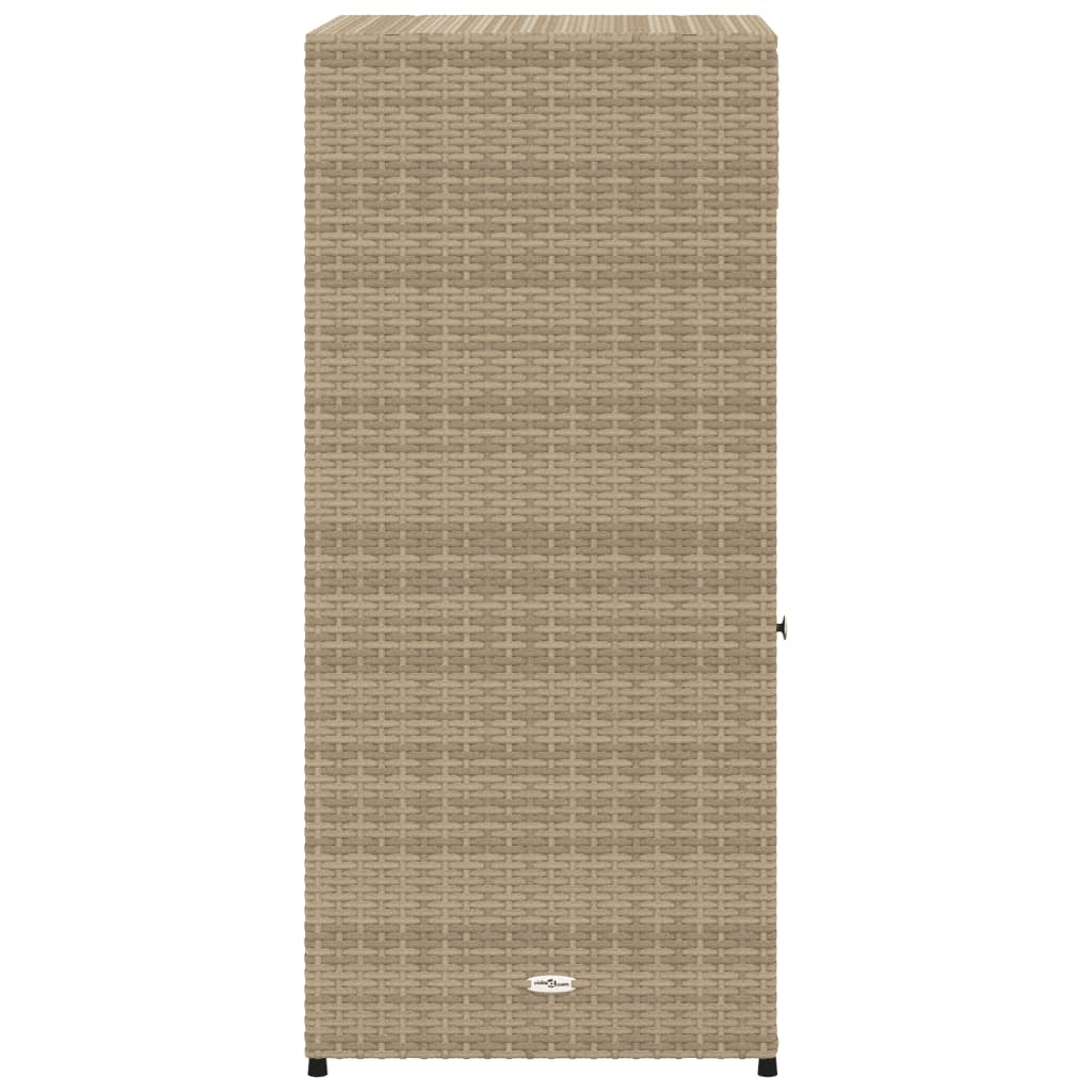 Gartenschrank Beige 55x55x111 cm Poly Rattan