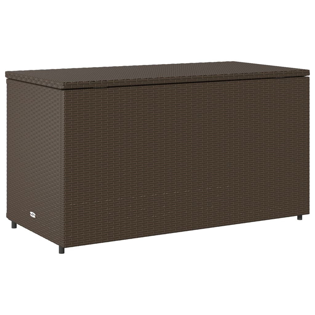 Gartenschrank Braun 110x55x60,5 cm Poly Rattan