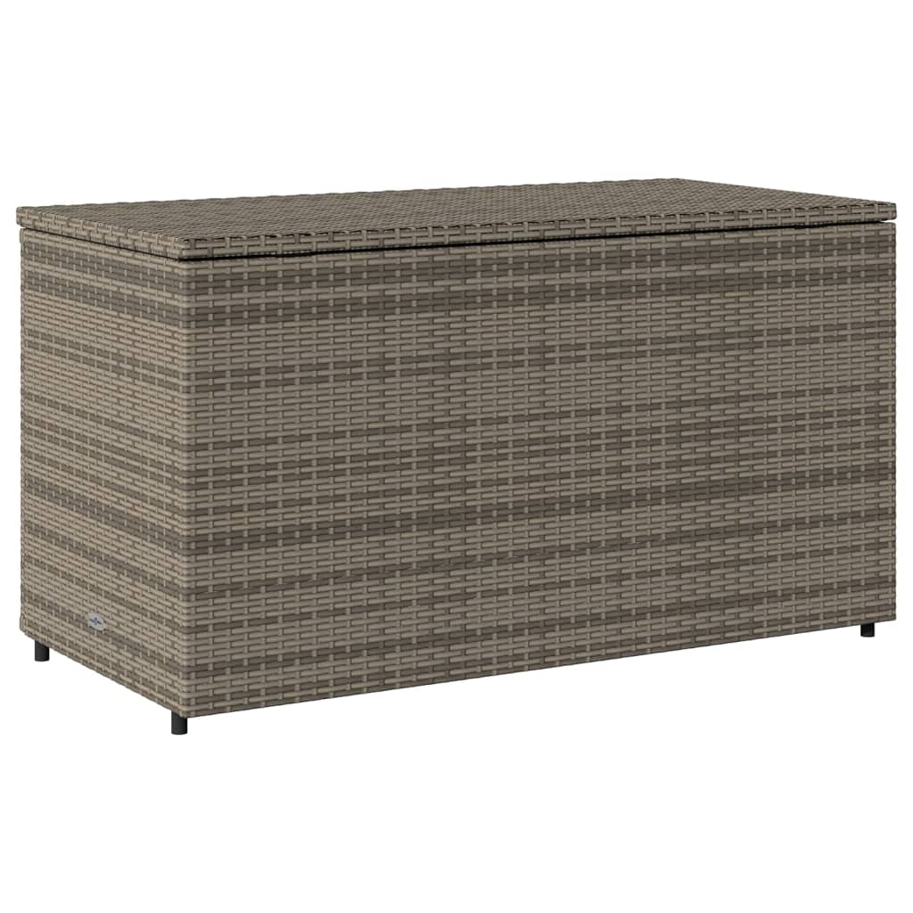 Gartenschrank Grau 110x55x60,5 cm Poly Rattan