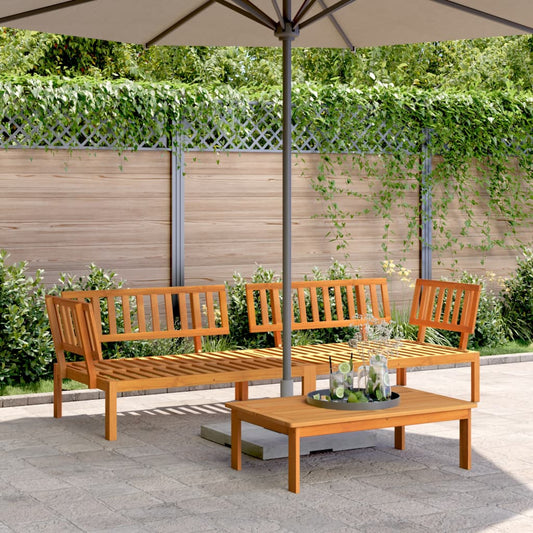 Garten-Ecksofas aus Paletten 2 Stk. Massivholz Akazie