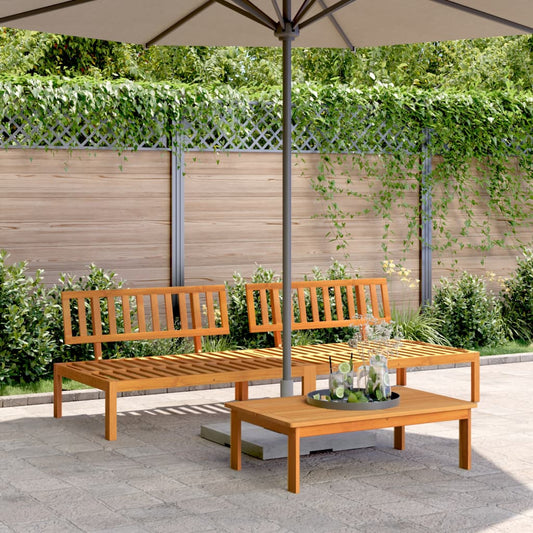 Garten-Mittelsofas aus Paletten 2 Stk. Massivholz Akazie