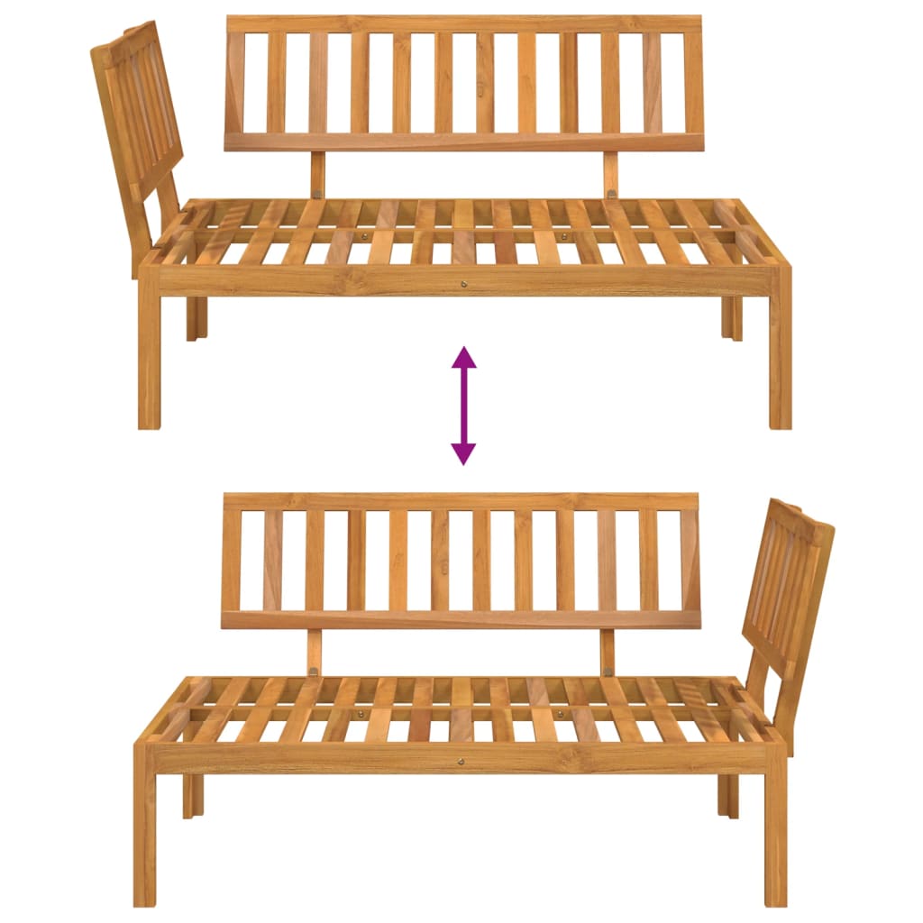 Garten-Ecksofa aus Paletten Massivholz Akazie