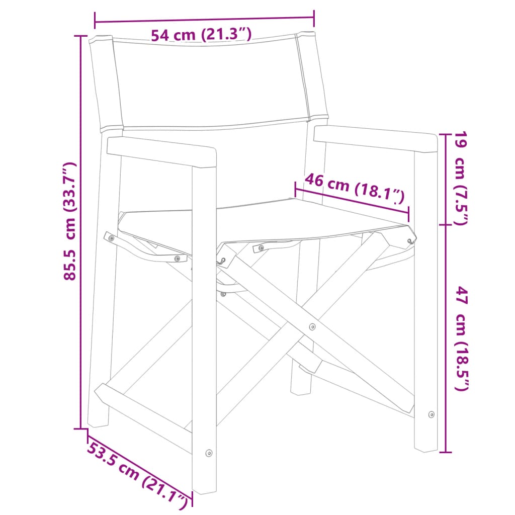 Klappbare Gartenstühle 6 Stk. Cremeweiß Stoff