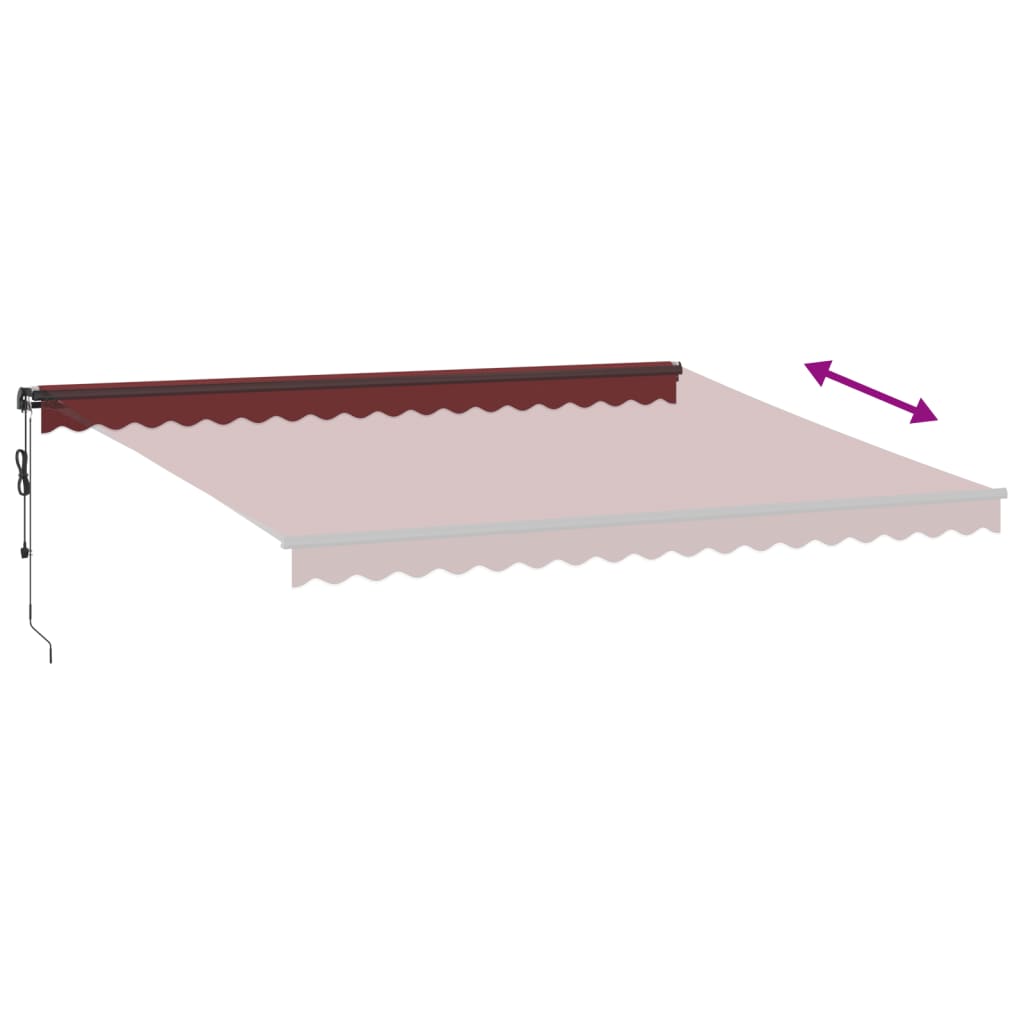 Markise Automatisch mit LED Weinrot 450x350 cm