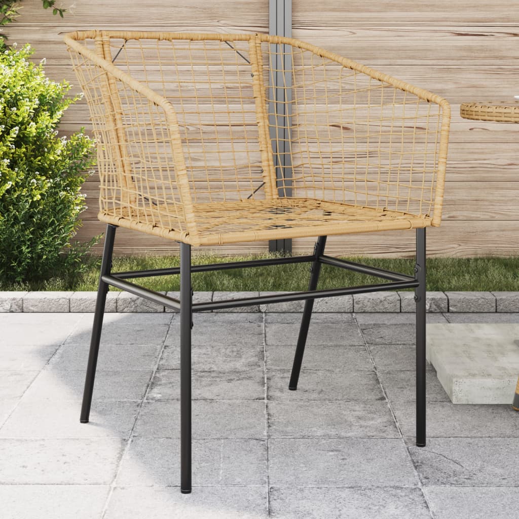 Gartenstühle 2 Stk. Braun Poly Rattan