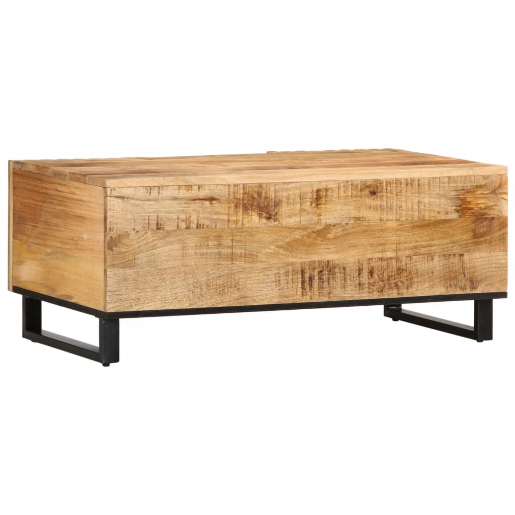 Couchtisch 100x55x40 cm Raues Massives Mangoholz