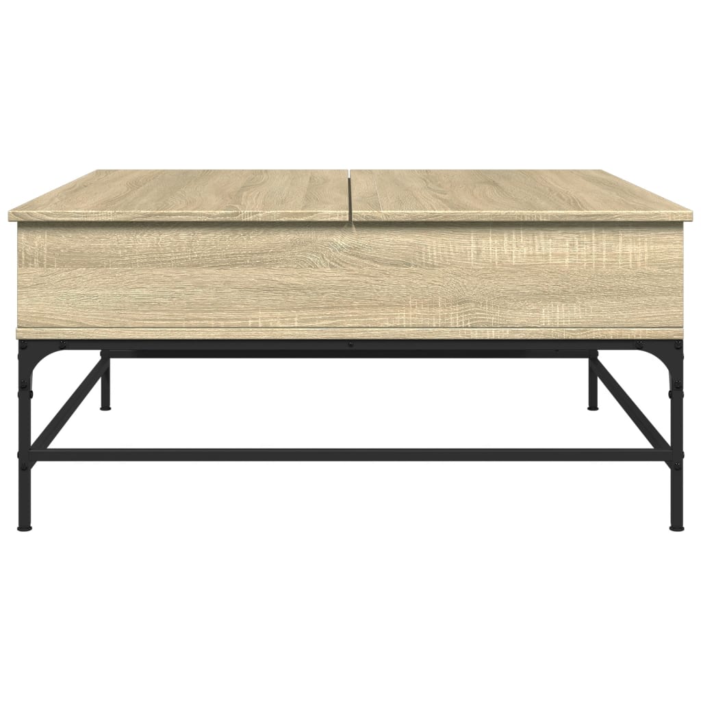 Couchtisch Sonoma-Eiche 95x95x45 cm Holzwerkstoff und Metall