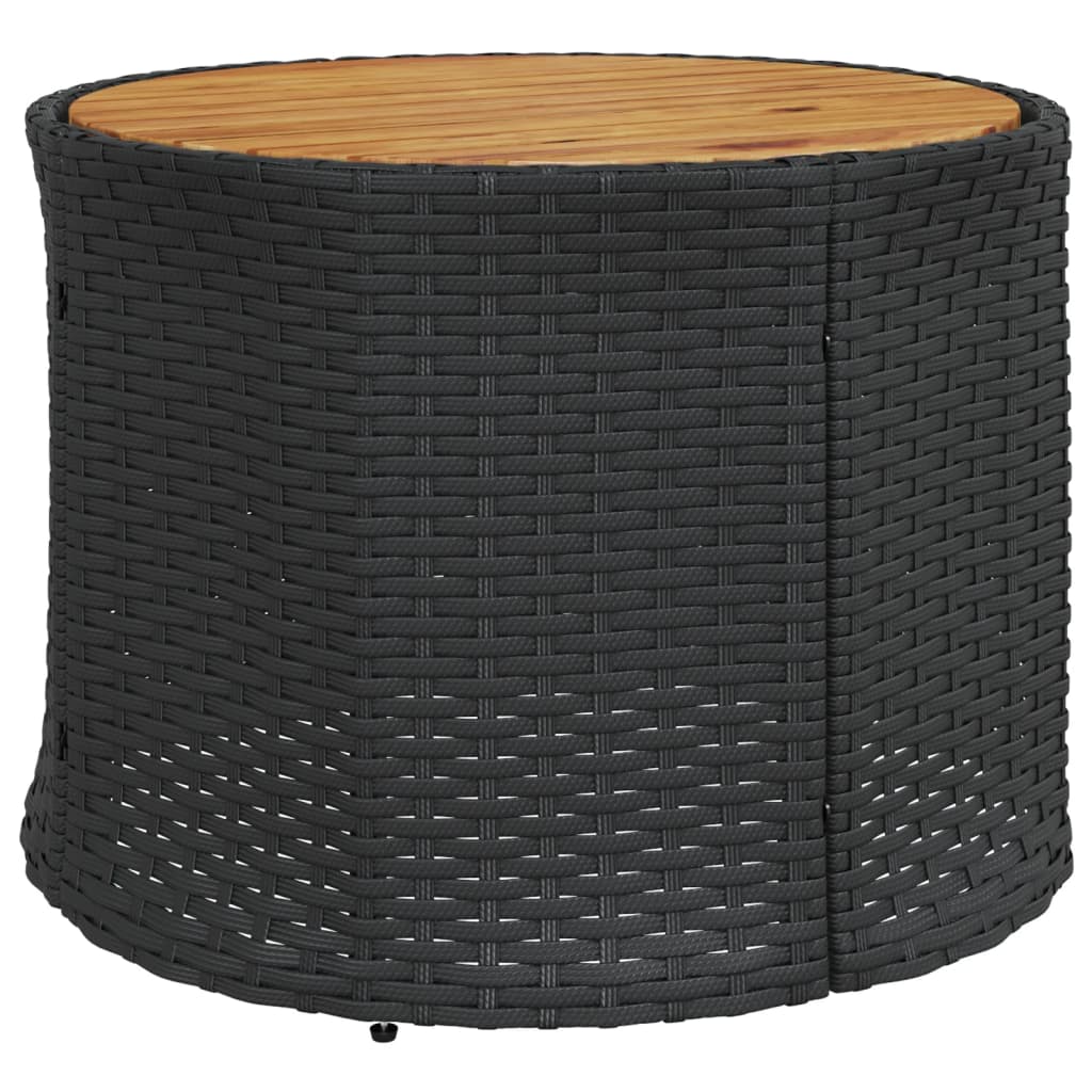 3-tlg. Garten-Sofagarnitur Halbrund Schwarz Poly-Rattan