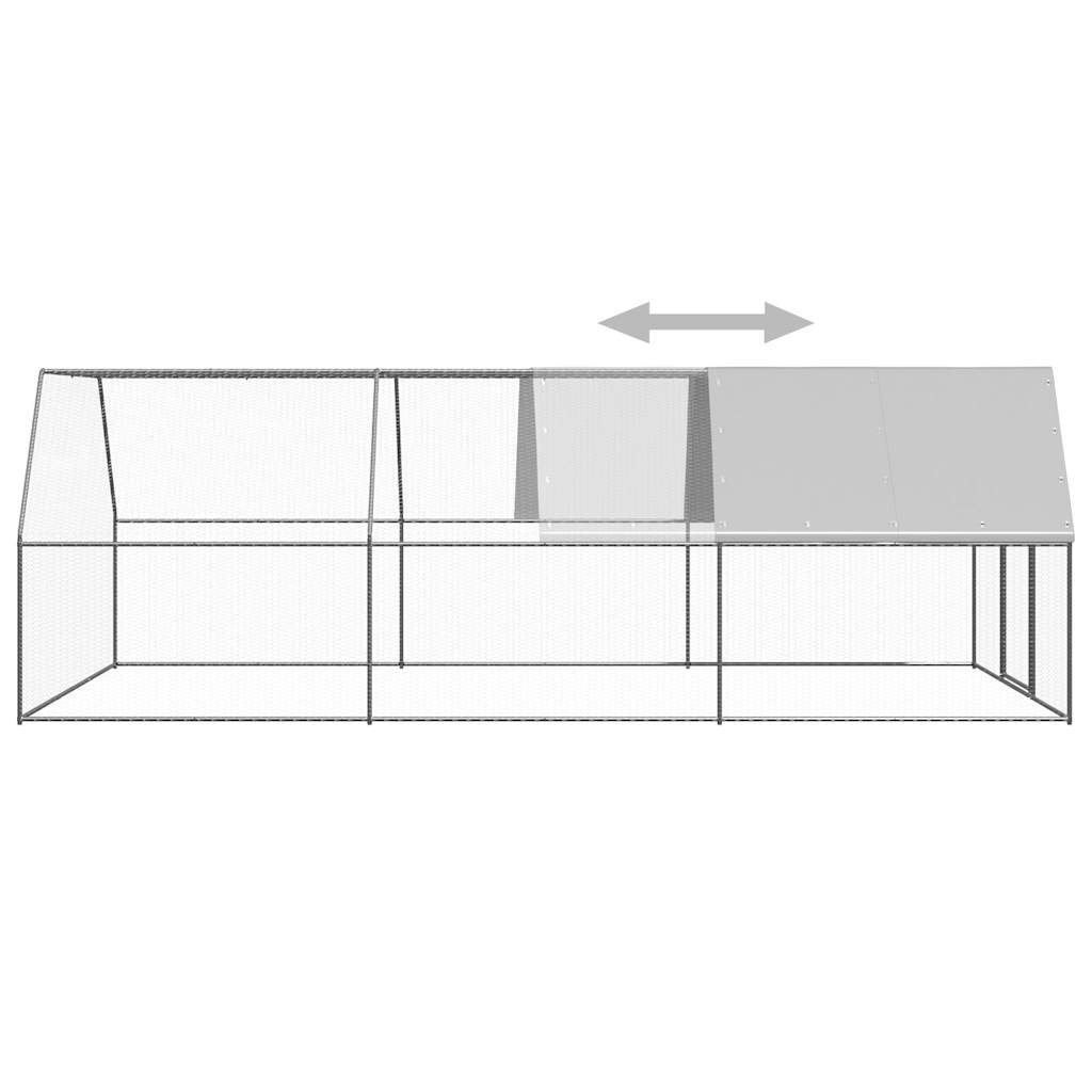 Hühnerkäfig 3x6x2 m Verzinkter Stahl