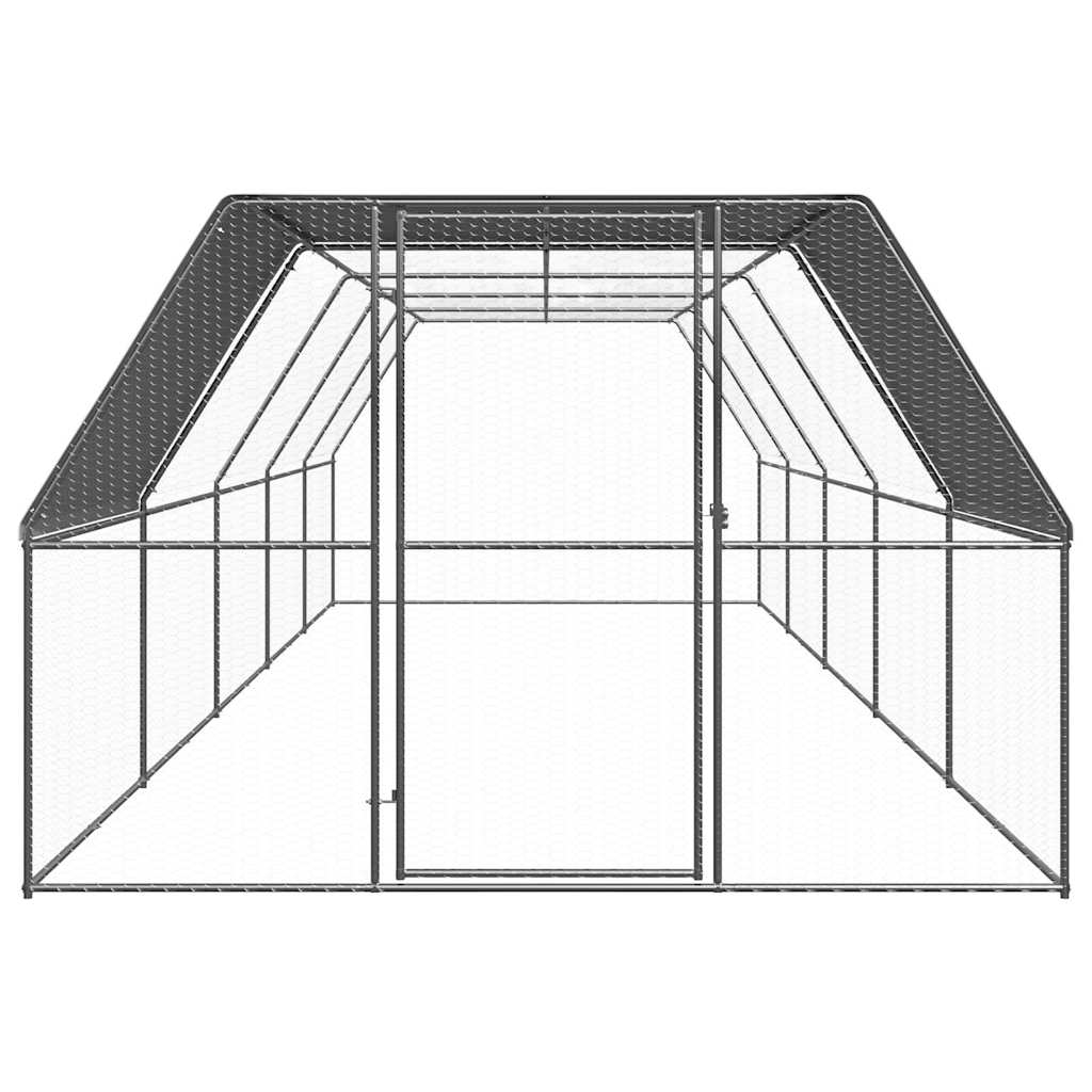 Hühnerkäfig 3x10x2 m Verzinkter Stahl