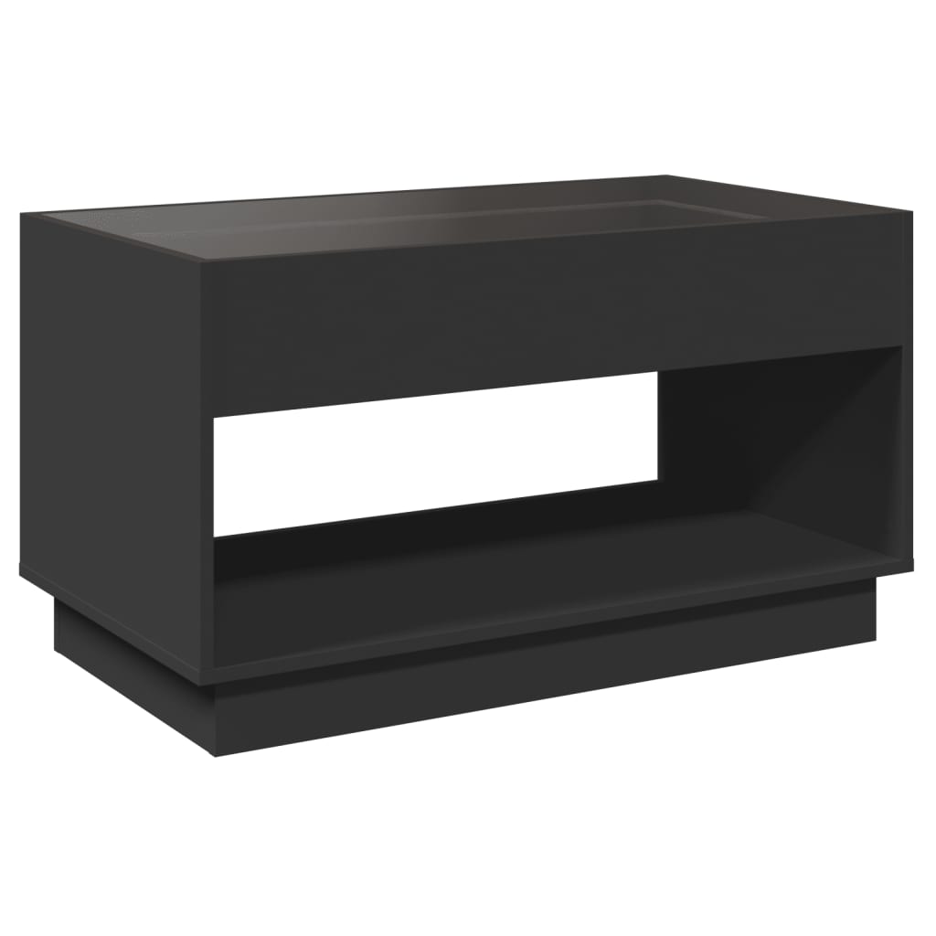 Couchtisch mit Infinity-LED Schwarz 90x50x50 cm