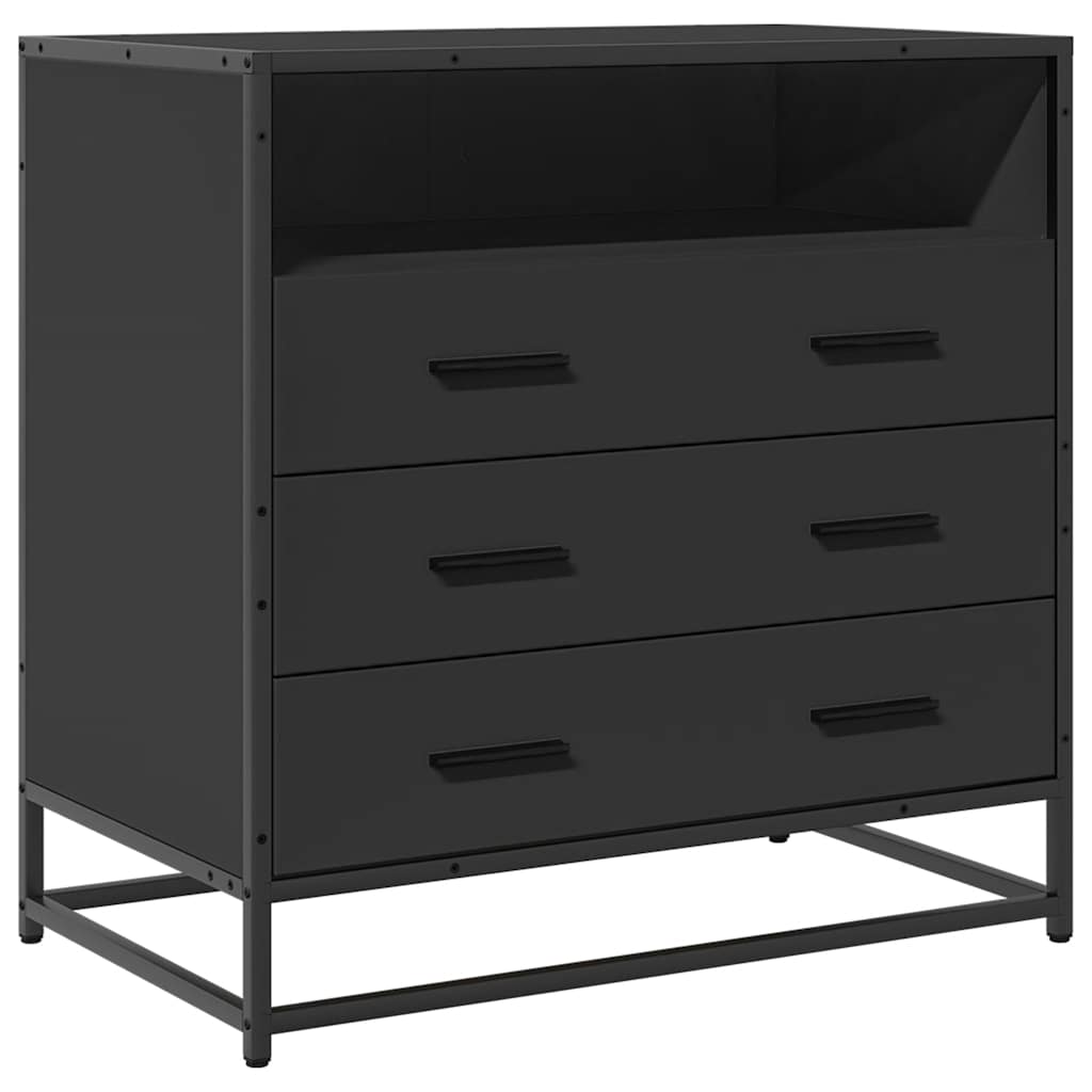 Schubladenschrank Schwarz 70x41x70 cm Holzwerkstoff