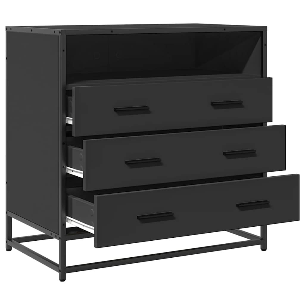 Schubladenschrank Schwarz 70x41x70 cm Holzwerkstoff