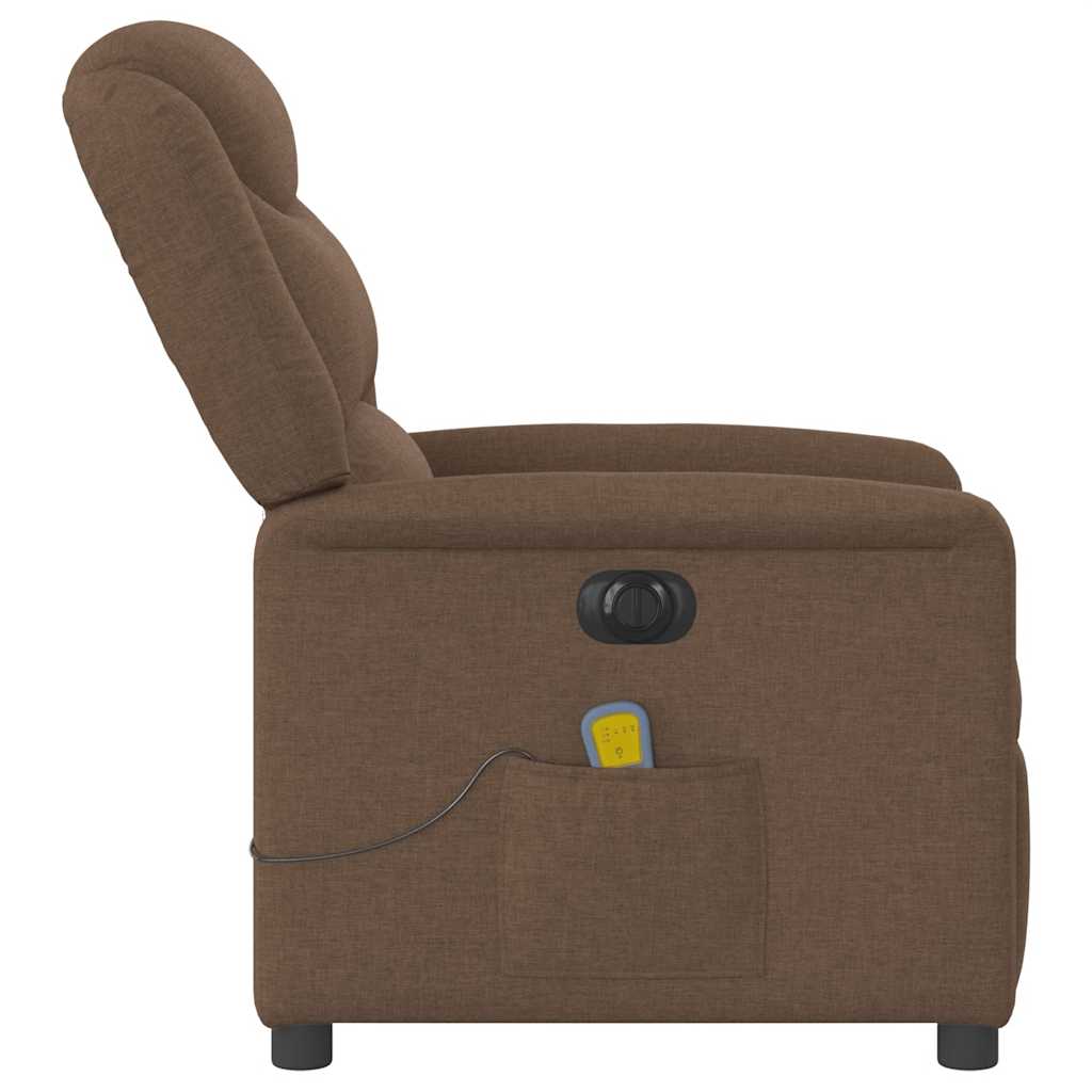 Massagesessel Elektrisch Braun Stoff