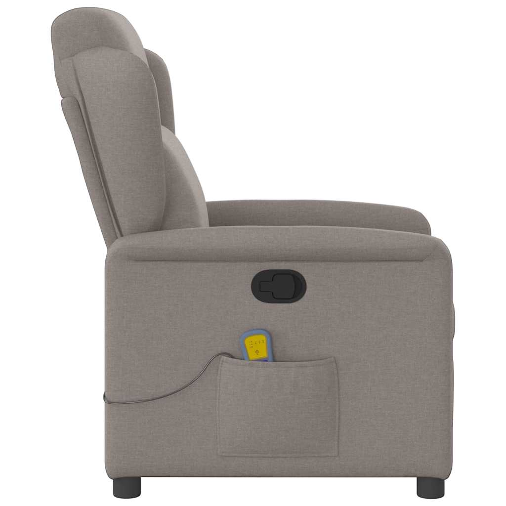 Massagesessel Taupe Stoff