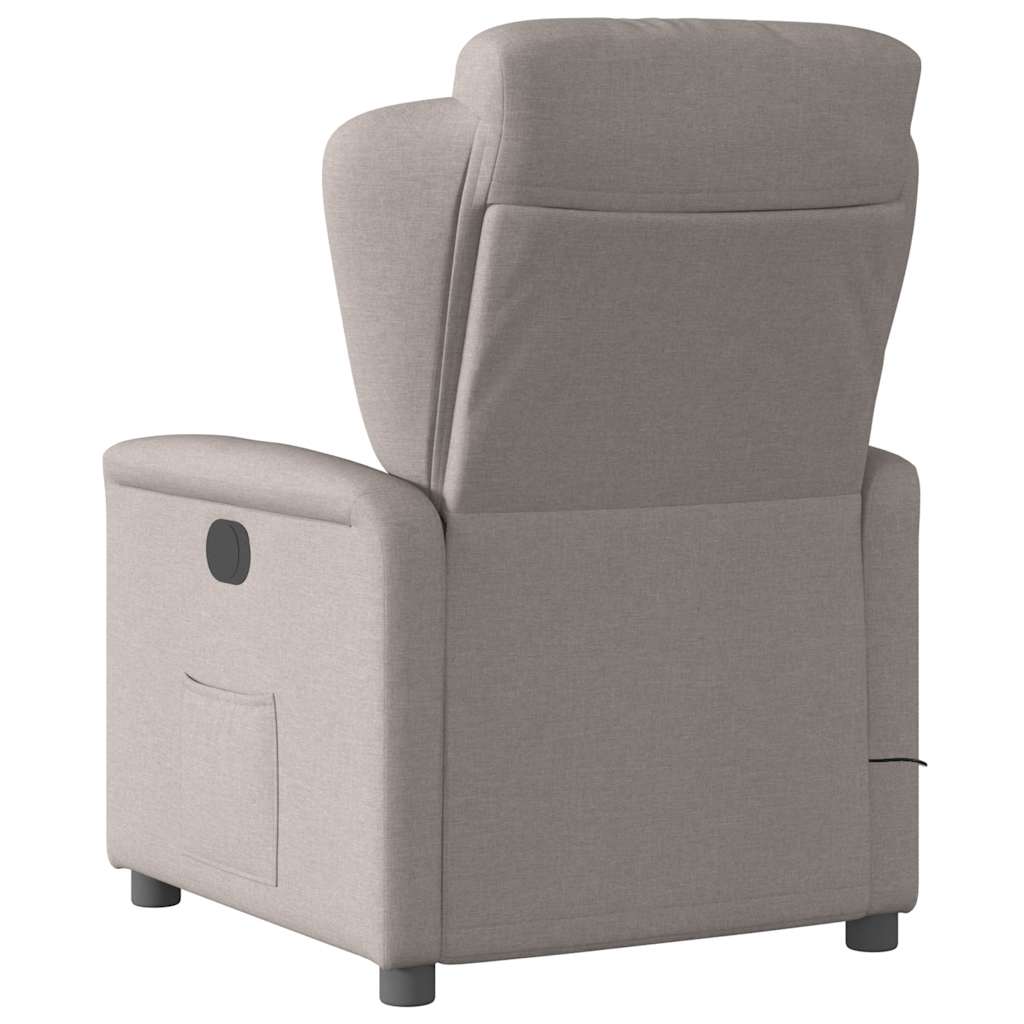 Massagesessel Taupe Stoff