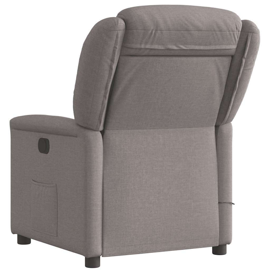 Massagesessel Taupe Stoff