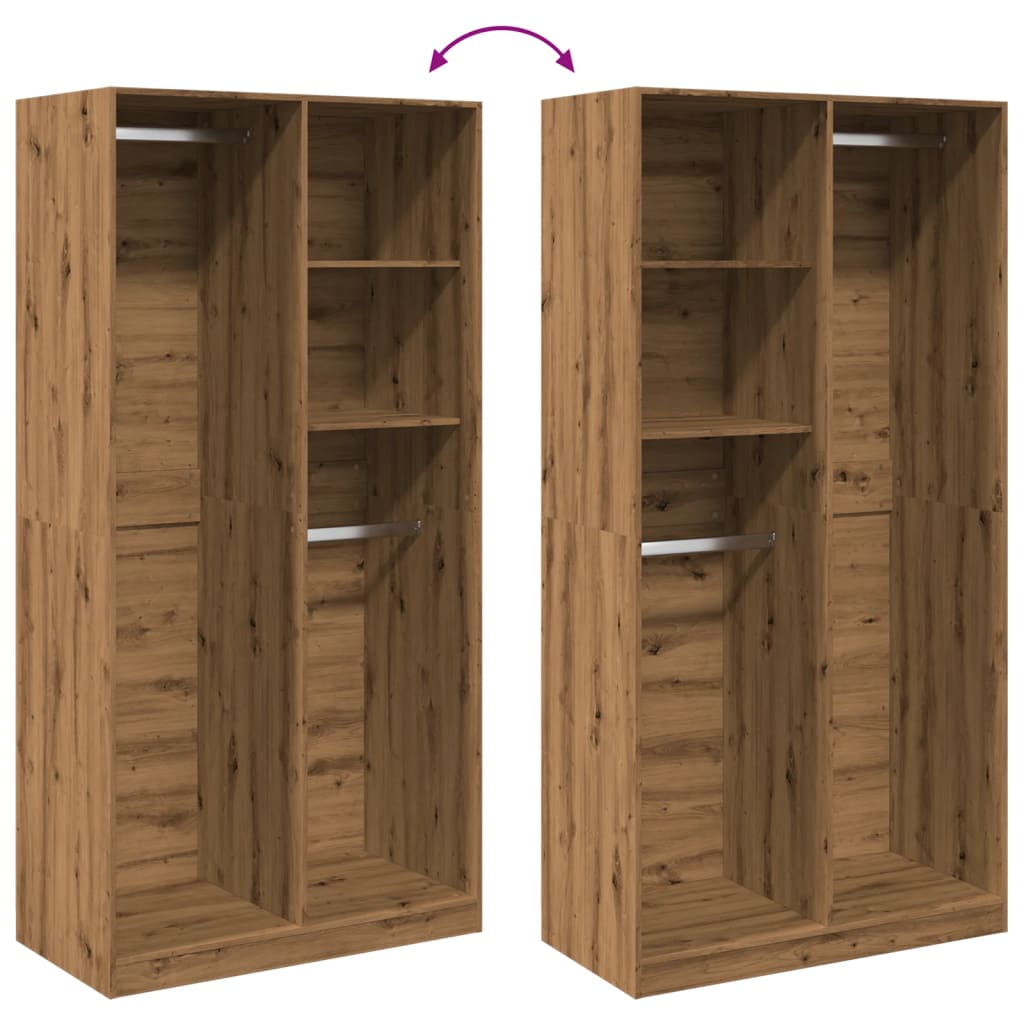 Kleiderschrank Artisan-Eiche 100x50x200 cm Holzwerkstoff