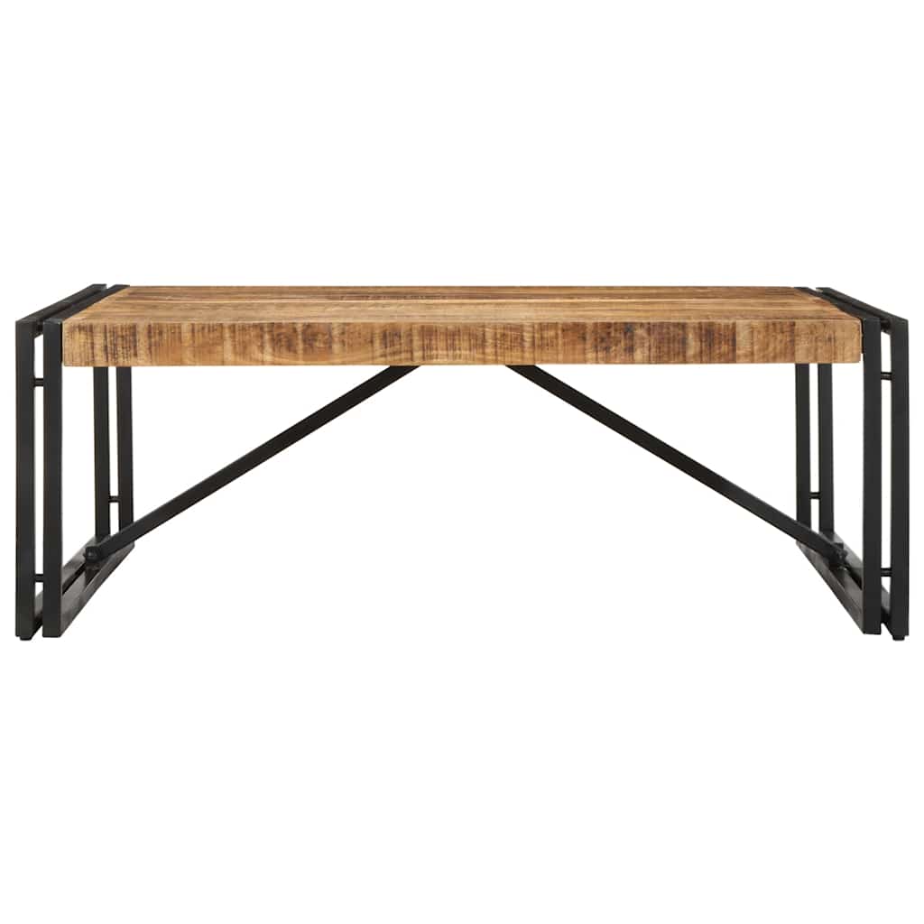 Couchtisch 100x100x35 cm Raues Massivholz Mango