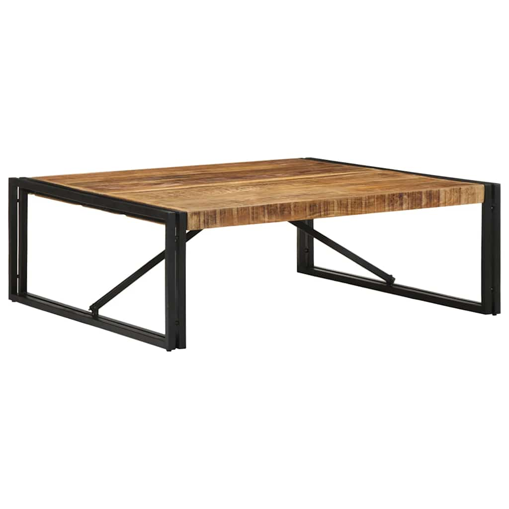 Couchtisch 100x100x35 cm Raues Massivholz Mango