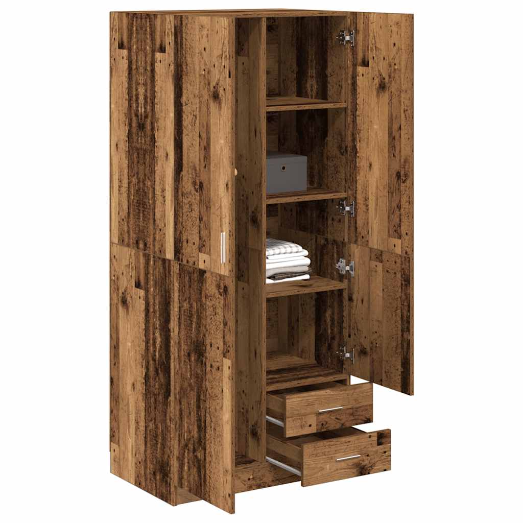 Kleiderschrank Altholz-Optik 80x52x180 cm Holzwerkstoff