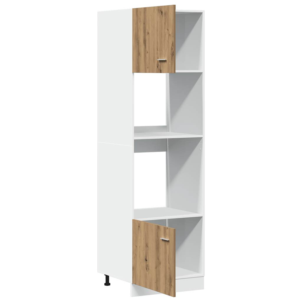 Mikrowellenschrank Artisan-Eiche 60x57x207 cm Holzwerkstoff