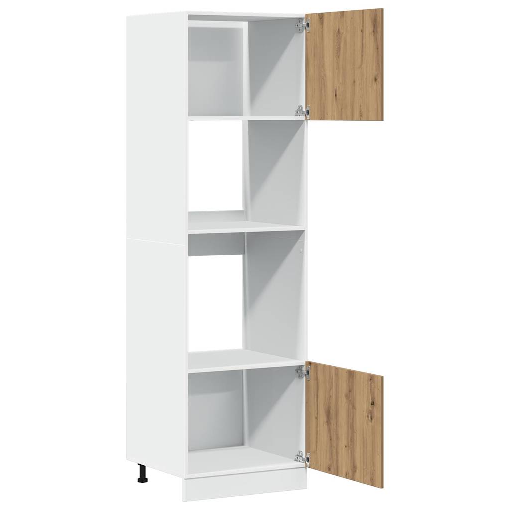 Mikrowellenschrank Artisan-Eiche 60x57x207 cm Holzwerkstoff