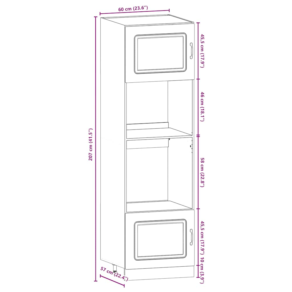 7-tlg. Küchenschrank-Set Kalmar Altholz-Optik Holzwerkstoff