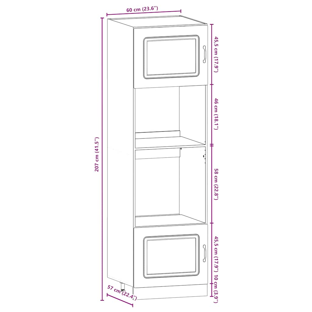 7-tlg. Küchenschrank-Set Kalmar Artisan-Eiche Holzwerkstoff