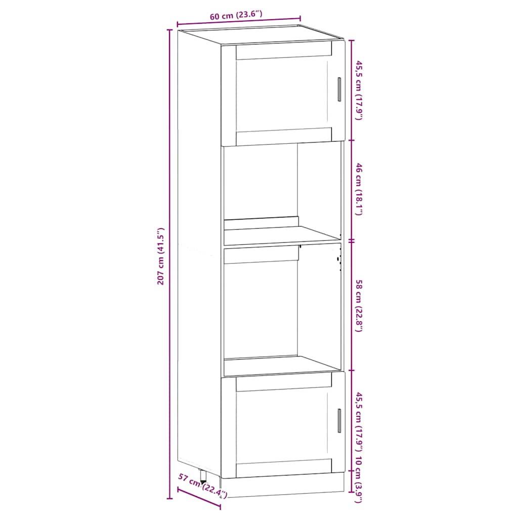 7-tlg. Küchenschrank-Set Kalmar Altholz-Optik Holzwerkstoff