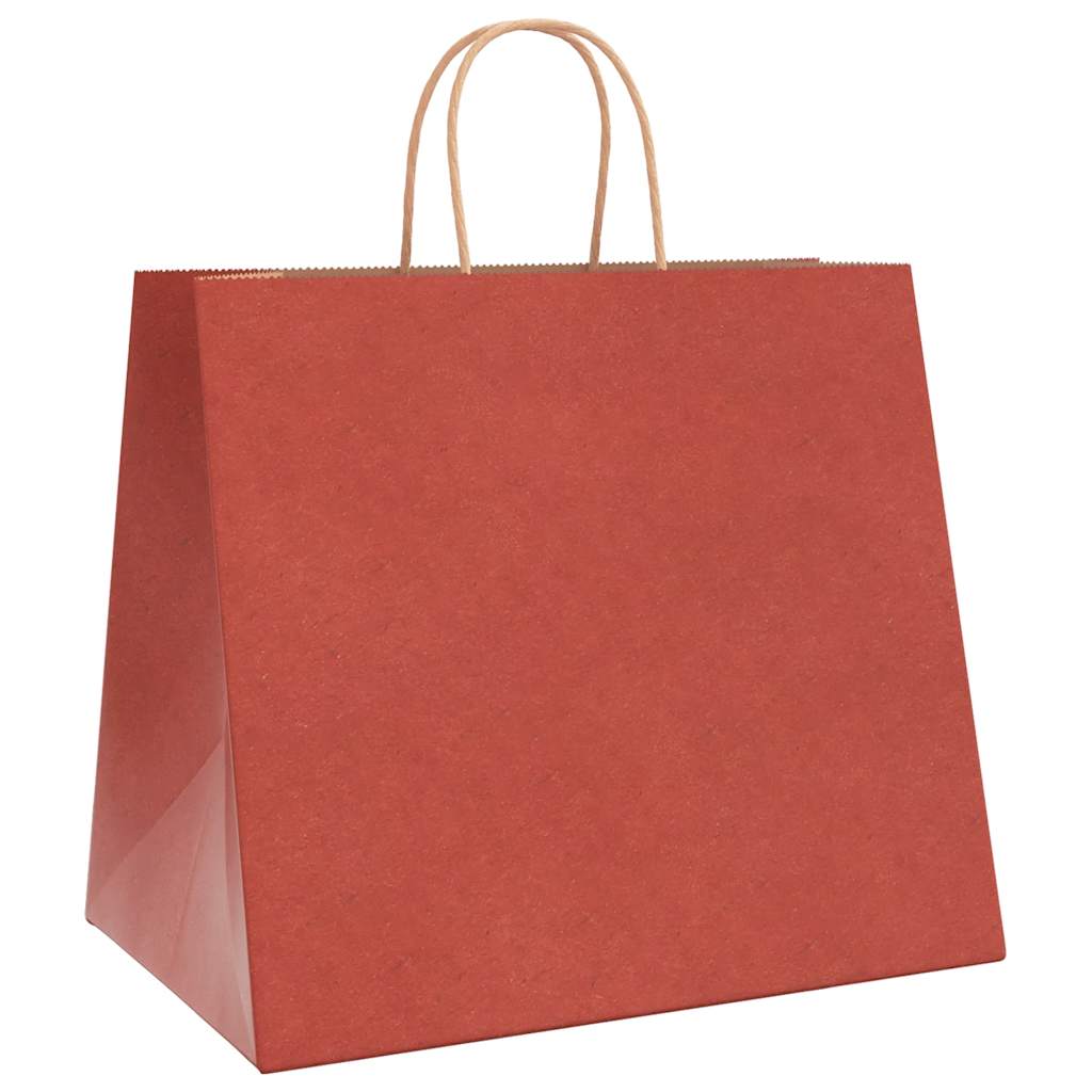 Papiertragetaschen 250 Stk. mit Henkeln Rot 32x22x28 cm