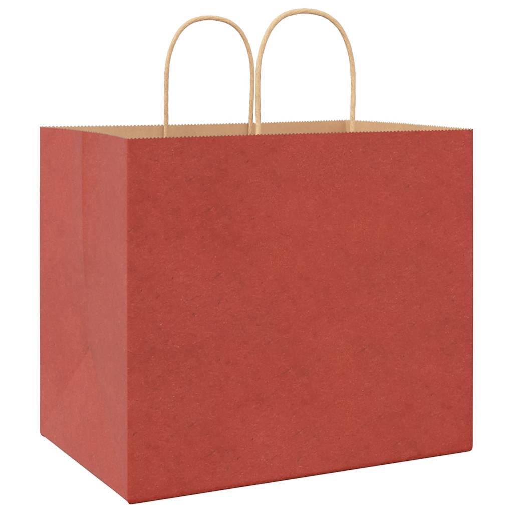 Papiertragetaschen 250 Stk. mit Henkeln Rot 32x22x28 cm