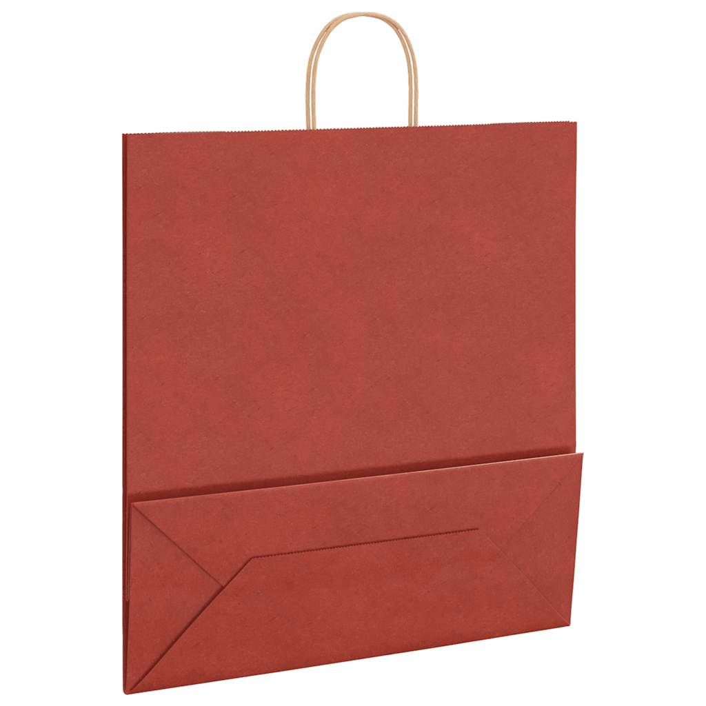 Papiertragetaschen 250 Stk. mit Henkeln Rot 45x17x48 cm