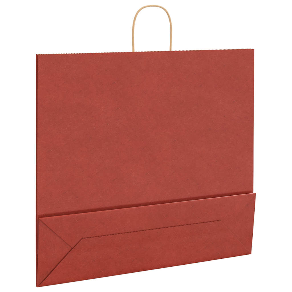 Papiertragetaschen 250 Stk. mit Henkeln Rot 54x15x49 cm