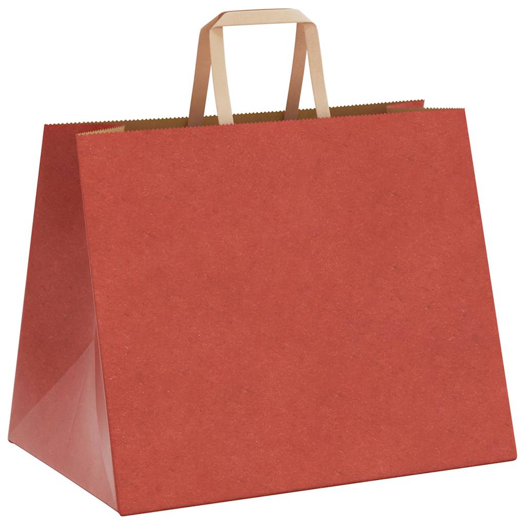 Papiertragetaschen 250 Stk. mit Henkeln Rot 32x22x24 cm