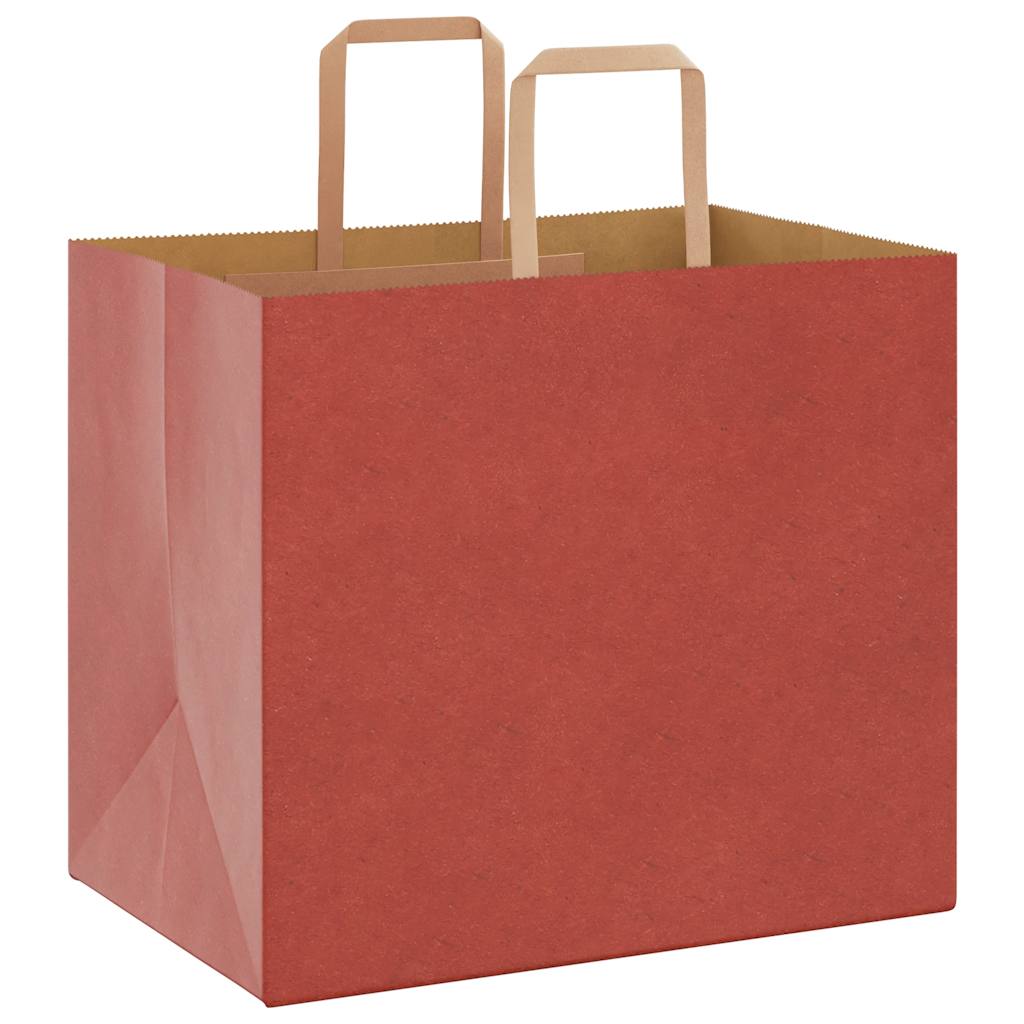 Papiertragetaschen 250 Stk. mit Henkeln Rot 32x22x28 cm