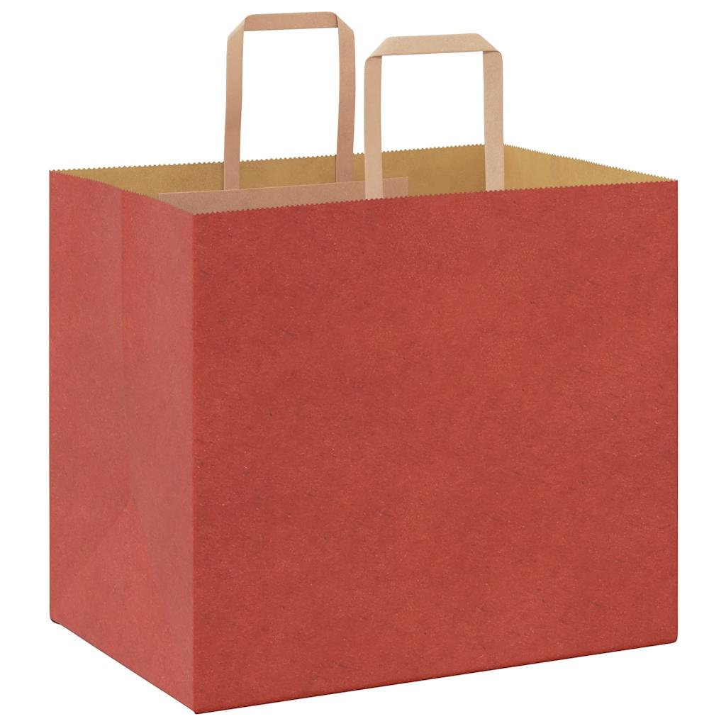 Papiertragetaschen 250 Stk. mit Henkeln Rot 32x22x28 cm