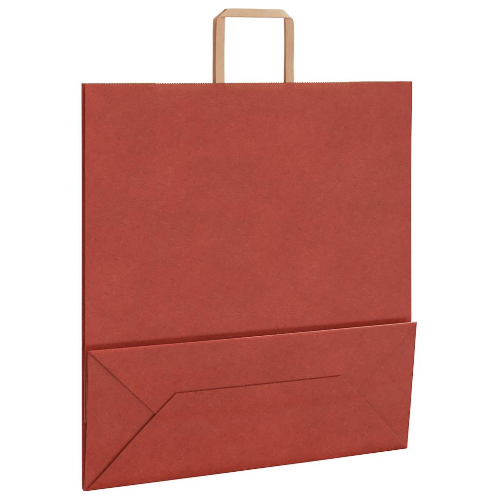 Papiertragetaschen 250 Stk. mit Henkeln Rot 45x17x48 cm