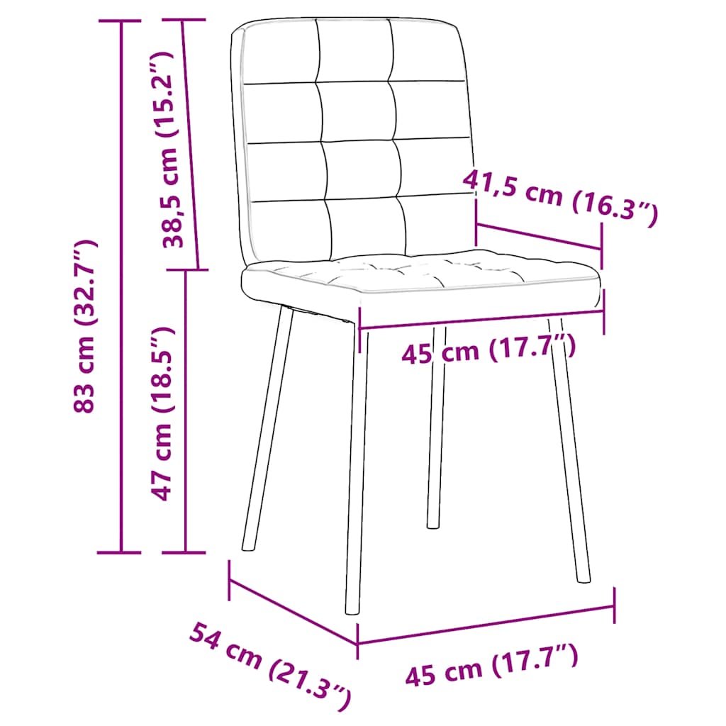 Esszimmerstühle 4 Stk. Dunkelgrau Samt