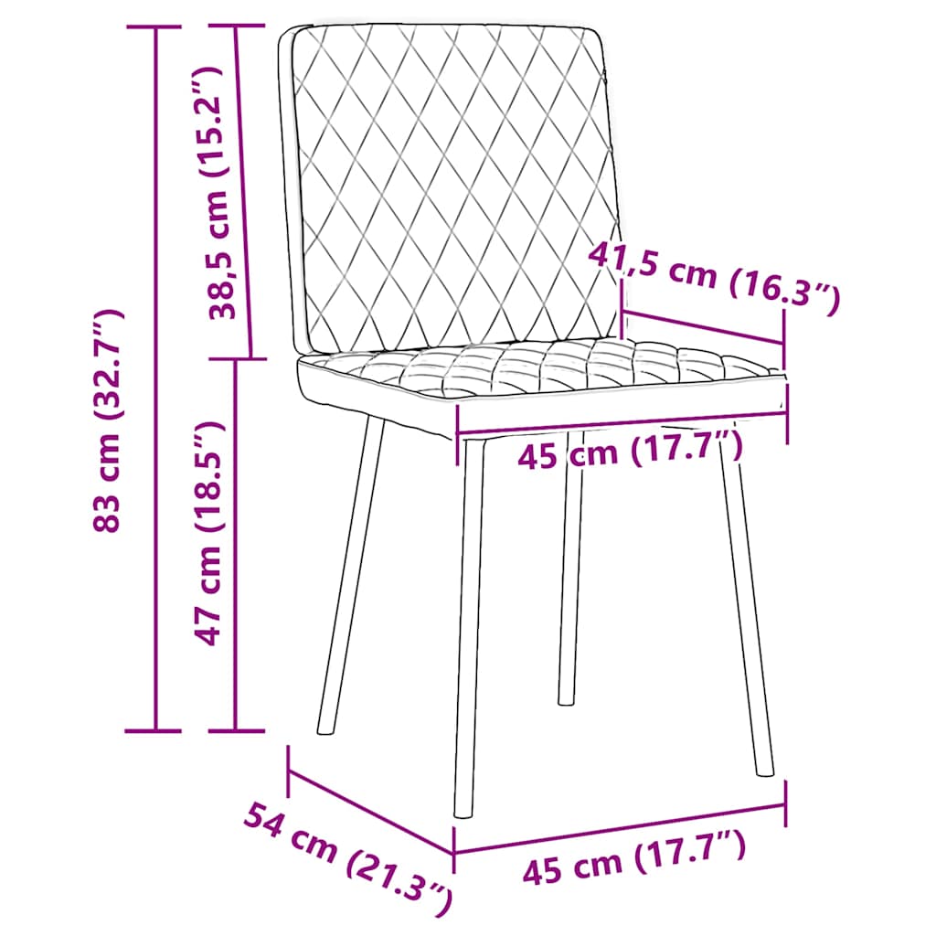 Esszimmerstühle 4 Stk. Creme Samt