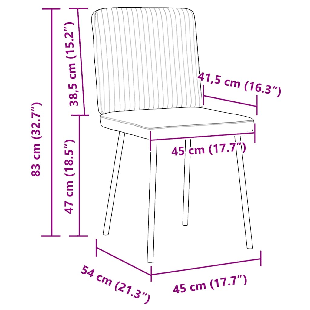 Esszimmerstühle 4 Stk. Creme Samt