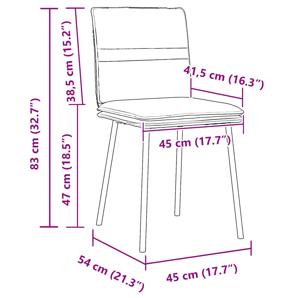 Esszimmerstühle 4 Stk. Creme Samt