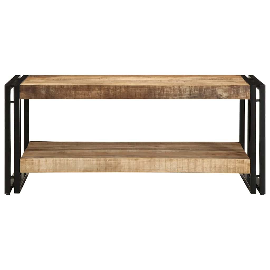 Couchtisch 90x50x38 cm Raues Massivholz Mango